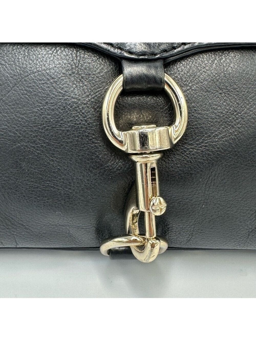 Rebecca Minkoff Mini MAC Crossbody Bag Black Leather Purse - Picture 10 of 14